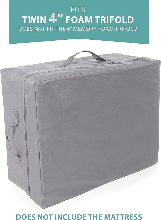 Milliard Carry Case for the Tri-Folding Mattress Twin (75" x 38" x 4") (Mattress NOT Included)