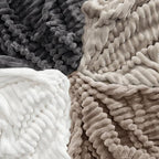 Bedsure GentleSoft Mocha Meringue Fleece Blanket for Couch - Cozy Soft Blankets for Women, Cute Small Throws for Girls, 90x90 Inches