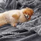 Bedsure GentleSoft Sherpa Fluffy Blanket Twin Size - Fleece Warm and Cozy Throw for Women Gift, Plush & Fuzzy Faux Fur Christmas Blanket for Couch, Sofa, Bed Decor, Tie Dye Design, Grey, 60x80 Inches