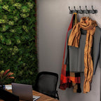 Black Coat Rack Wall Mounted - 16 Inch Heavy Duty Stainless Steel Matte Finish Wall Hook Rack - 5 Double Coat Hooks for Hanging Towels, Bags, Hat - Bathroom Entryway - 2 Pack