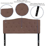 Flash Furniture Cambridge Button Tufted and Diamond Stitched Upholstered Full Size Headboard in Camel Fabric