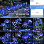 Anordsem Solar Lights Outdoor Waterproof: Garden Light Solar Powered for Yard Outside - Fireworks Lamp Colorful Lighting Path Decor 6 Pack - LED Sparkler DIY Decorating Gifts for Women Mom Wife