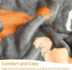 Catalonia Wearable Fleece Blanket with Sleeves and Foot Pockets for Adult Women Men, Micro Plush Comfy Wrap Sleeved Throw Blanket Robe Large, Taupe Horse