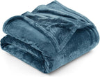 Utopia Bedding Fleece Blanket King Size Stone Blue 300GSM Luxury Fuzzy Soft Anti-Static Microfiber Bed Blanket (90x102 Inch)