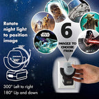 Projectables Star Wars LED Night Light Projector, Galaxy Projector, Plug-in, Dusk-to-Dawn,Mood Lighting, for Kids, Adults, Collectors, Game Room, Bedroom, Hallway, Nursery, 43646