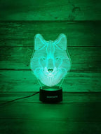 Wolf 3D Decor Lamp with Remote, Toys for Girls Boys Room, 7 Colors Changing Night Light Bedside Gifts for Kids Baby