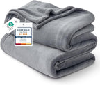 Bedsure GentleSoft Fleece King Size Blankets for Bed Grey - Soft Lightweight Plush Cozy Fuzzy Luxury Warm Winter Blanket Microfiber, Room Home Decor Gifts for Women and Men, 108x90 inches