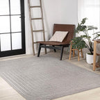 Eyely NCS101B-5 Scandinavian Odense Minimalist Angle Geometric Indoor Area Rug, Modern, Contemporary, Coastal, Bohemian, Bedroom, Kitchen, Living Room, Non Shedding, Gray/Ivory, 5' x 8'