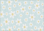 Flagship Carpets Schoolgirl Style White Daisies on Blue Educational Area Rug for Kids Room Seating Décor, Children's Classroom, Play Carpet for Teaching and Playroom, 5' x 7'6"