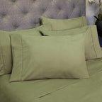 Cal King Size Bed Sheets - 6 Piece 1500 Supreme Collection Fine Brushed Microfiber Deep Pocket California King Sheet Set Bedding - 2 Extra Pillow Cases, Great Value, California King, Sage