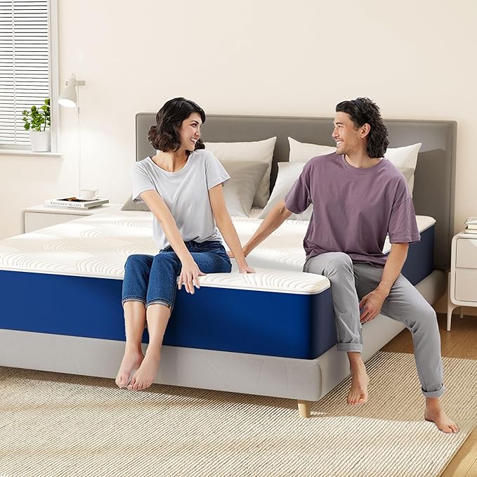 Swbvs Firm Double Mattress, 12 Inch Cooling Memory Foam Full Size Mattress with Removable Zippered Cover for Easy Cleaning, Pressure Relief & Firm Support