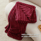 Bedsure GentleSoft Deep Red Fleece Blanket for Couch - Cozy Soft Blankets for Women, Cute Small Throws for Girls, 60x80 Inches