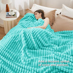 Bedsure GentleSoft Blue Full Blanket for Couch - Cozy Soft Blankets for Women, Cute Small Fleece Throws for Girls, Birthday Gifts for Women Decor Gifts for Mom, Blue Fog, 84x90 Inches