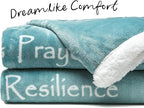 Chanasya Healing Warm Hugs Gift Throw Blanket - Sympathy Cancer Chemo Survivor Get Well Caring Gifts - Comfort Gift Blanket for Love Support Strength - Women Men Friend Grandpa - Turquoise