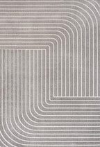 Eyely NCS101B-5 Scandinavian Odense Minimalist Angle Geometric Indoor Area Rug, Modern, Contemporary, Coastal, Bohemian, Bedroom, Kitchen, Living Room, Non Shedding, Gray/Ivory, 5' x 8'