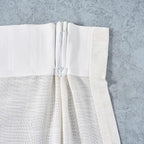 Neutral Linen Semi Sheer Curtains 108 Inches Long, Cream Textured Light Filtering Drapes for Living Room, Modern Farmhouse Window Decor, Floor to Ceiling Pinch Pleat Curtain with Hooks