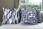 Ambesonne Vintage Throw Pillow Cushion Case Pack of 4, Abstract Grunge Effect Brushstrokes and Waving Striping Stains Paisley Drops, Modern Accent Double-Sided Digital Printing, 24", Violet Blue White