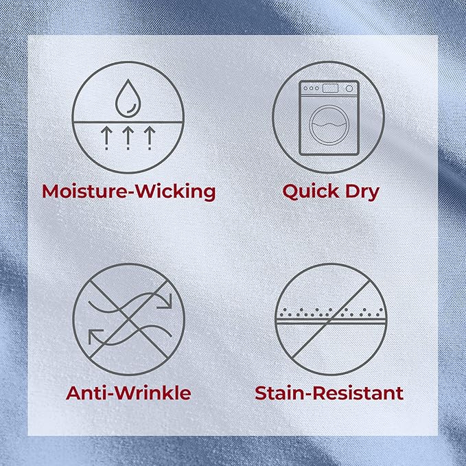 Mellanni Split King Sheets Set - 5 PC Iconic Collection Bedding - Hotel Luxury, Extra Soft, Cooling Bed Sheets - Wrinkle, Fade, Stain Resistant (Split King, Sky Blue)