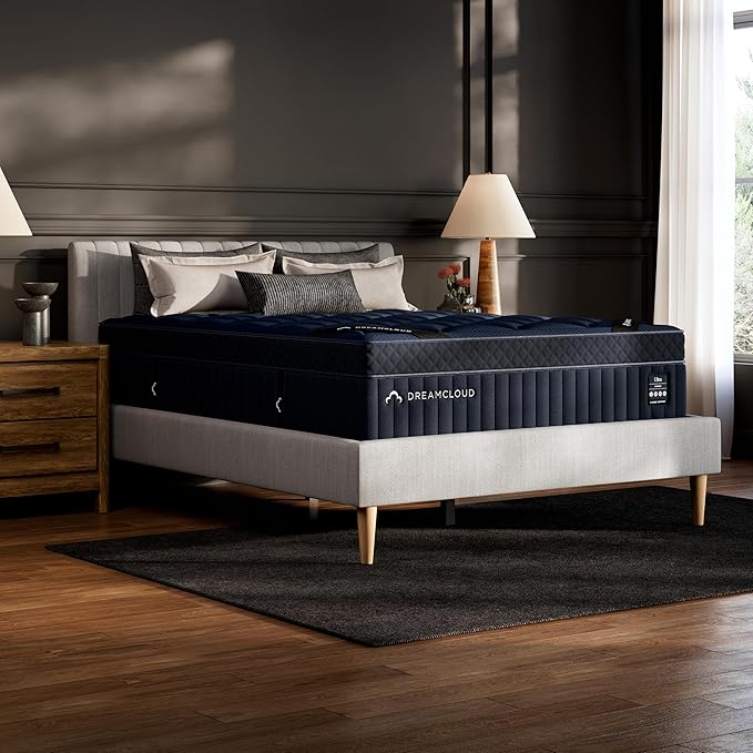 DreamCloud Ultra 15" Queen Mattress - Luxury Hybrid Gel Memory Foam - 365 Night Trial - Fiberglass Free - Forever Warranty - Mattress in a Box - CertiPUR-US® Certified