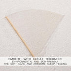 HOZY Soft Blanket Queen Size Fleece Warm Fuzzy Throw Blankets for The Bed Sofa Lightweight 350GSM Ivory 90"*90"