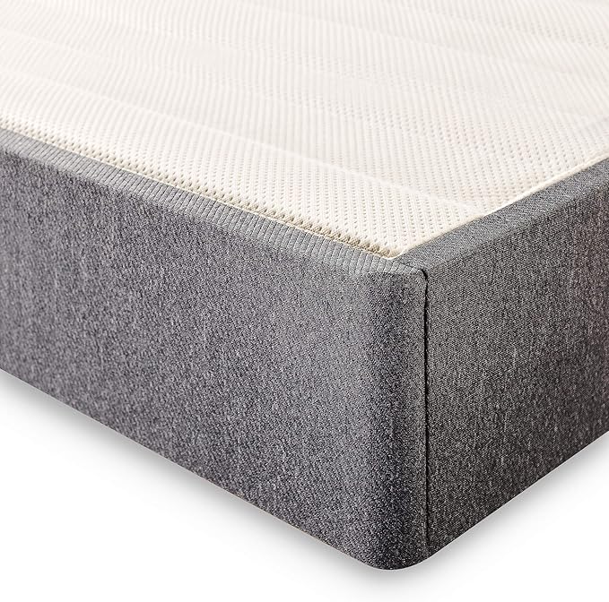 ZINUS Upholstered Metal and Wood Box Spring, 7.5 Inch Mattress Foundation, Easy Assembly, Fabric Paneled Design, Twin