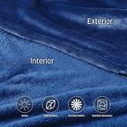 Catalonia Wearable Fleece Blanket with Sleeves and Foot Pockets for Adult Women Men, Micro Plush Comfy Wrap Sleeved Throw Blanket Robe Large, Gift for Her