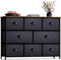 Sorbus Dresser with 8 Drawers - Chest Organizer Unit with Steel Frame Wood Top & Handle Easy Pull Fabric Bins for Clothes - Wide Storage Furniture for Bedroom, Hallway, Living Room, Nursery & Closet