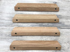 6Pcs 6.34" Wood Solid Furniture Pulls Handles, Painted Smoothly Wooden Handles Cupboard Closet Drawer Handle Pull,Hole Dis.5.04"
