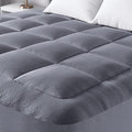Ultra Soft Twin Size Mattress Topper - Viscose Made from Bamboo Pillow Top Mattress Pad for Back Pain Relief - Naturally Cooling for Hot Sleepers, Gray