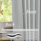 KangBang Extra Wide Pinch Pleated Blackout Curtains 84 Inch Length 2 Panels Set, Thermal Insulated Linen Curtains for Sliding Door Living Room, Farmhouse Pleat Draperies with Hooks,60x84, Light Grey