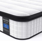 Inofia Queen Mattress, 10 Inch Hybrid Innerspring Spring with Memory Foam, Cool Bed in a Box, Pressure Relief with Motion Transfer, Mattress Queen Size