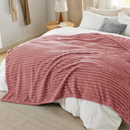 Bedsure GentleSoft Brick Dust Fleece Queen Blanket for Couch - Super Soft Cozy Blankets for Women, Cute Small Blanket for Girls, 90x90 Inches