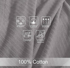 COTTON CRAFT Soft Cotton Thermal Blanket - Plush Herringbone Twill - All Season Luxurious Breathable Skin Friendly Lightweight Cooling Throw Blanket - Sofa Couch Travel Camping Dorm - King Grey