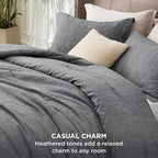 Bedsure Twin/Twin XL Comforter Set - Charcoal Grey Soft Bedding for All Seasons, Cationic Dyed Bed Set, 2 Pieces, 1 Twin Size Comforter (68"x88") and 1 Pillow Sham (20"x26"+2")
