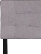 Flash Furniture Bedford Tufted Upholstered Full Size Headboard in Light Gray Fabric