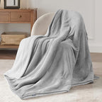 Bedsure Sherpa Fleece Throw Blanket for Couch - Thick and Warm, Soft Fuzzy Plush Throw Blanket for Winter, Light Grey, 50x60 Inches