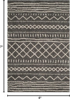 SAFAVIEH Arizona Shag Collection Area Rug - 5'1" x 7'6", Brown & Ivory, Moroccan Design, Non-Shedding & Easy Care, 1.6-inch Thick Ideal for High Traffic Areas in Living Room, Bedroom (ASG741B)