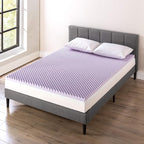 Best Price Mattress 2 Inch Egg Crate Memory Foam Mattress Topper with Soothing Lavender Infusion, CertiPUR-US Certified, Dorm Essentials, King