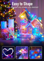 Minetom Fairy Lights Battery Operated, 33Feet 100 LEDs Mini Battery Powered String Lights, Waterproof Twinkle Lights Mason Jar Lights for Indoor Home Wedding Christmas Decoration, Multicolor