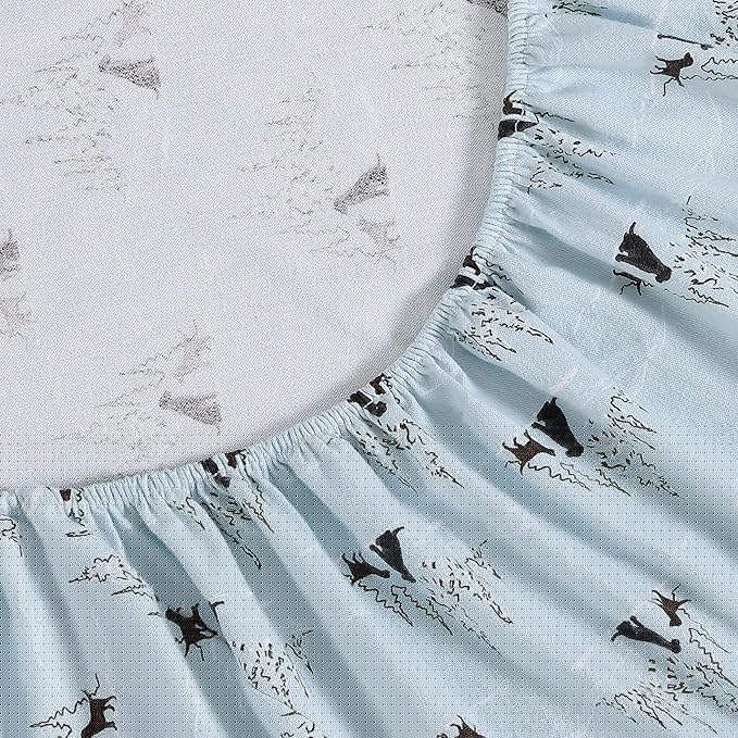 Eddie Bauer - Full Sheets, Cotton Flannel Bedding Set, Brushed For Extra Softness, Cozy Home Decor (Dog Friends, Full)