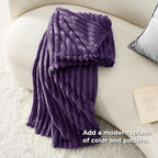 Bedsure GentleSoft Purple Fleece Blanket for Couch - Cozy Soft Blankets for Women, Cute Small Throws for Girls, 50x60 Inches
