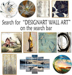 DesignQ Traditional Metal Wall Art Decor Set -Beige Metal Wall Decor Set For Room -Art Inspired By Modern Scandinavian Dreams In Beige And Yellow Set Of 5 round metal - 80" x 36" - 5 metal wall Panels