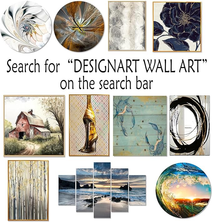 DesignQ Traditional Metal Wall Art Decor Set -Beige Metal Wall Decor Set For Room -Art Inspired By Modern Scandinavian Dreams In Beige And Yellow Set Of 5 round metal - 80" x 36" - 5 metal wall Panels