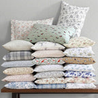 Laura Ashley - Flannel Sheets King Size, Anti-Pilling & Wrinkle Resistant Cotton, Touchably Soft for All-Season Comfort - Bed Sheets with Matching Pillowcases & Fitted Sheet (Jolly Cardinals Green)