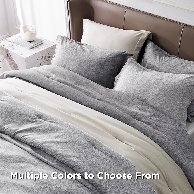 Bedsure King Size Comforter Set - Dark Grey King Comforter Set, Soft Bedding for All Seasons, Cationic Dyed Bedding Set, 3 Pieces, 1 Comforter (104"x90") and 2 Pillow Shams (20"x36"+2")