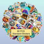 100 PCS California Travel Stickers Pack, Vinyl Waterproof Decals of Beaches Cities Landmarks Food Culture, Fun Gift for Kids Teens Adults Laptop Water Bottle Scrapbook Luggage Car