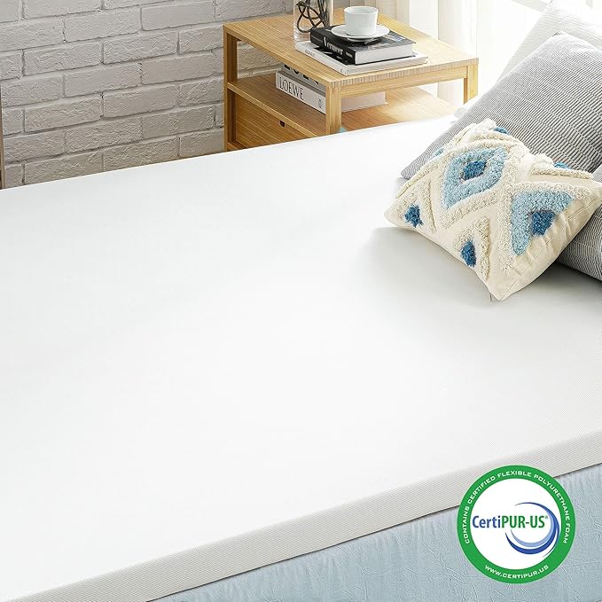 Best Price Mattress 3 Inch Gel Memory Foam Mattress Topper with Cover, CertiPUR-US Certified, Dorm Essentials, Twin