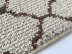 Custom Size Modern Runner Rug Carpet for Hallway Entryway Foyer Kitchen, Slip Resistant Latex Rubber Backed 31 inch Wide X Customized Length, Trellis Beige, 31 inch X 25 feet