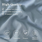Monbix Queen Comforter Set - 7 Pieces Dusty Blue Bed in a Bag Queen Bedding Sets with Comforters, All Seasons Down Alternative Comforter Bed Set with Sheets, Pillowcases & Shams