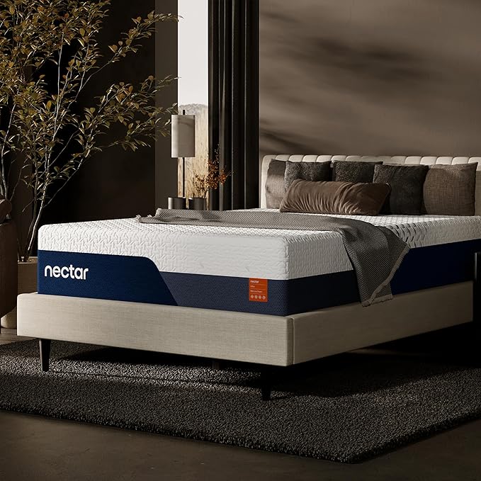 Nectar Ultra 15“ Queen Mattress - Medium Firm - Cooling Fibers & Temperature Regulating Material - 4” Pressure Relief Layer - Zoned Ergonomic Support Layer - 365-Night Mattress Trial